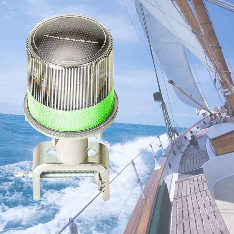 DYK&NX Navigationslichter für Boote, Solar LED Ankerlicht Bootslicht mit Abnehmbarem Ständer, Mehreren Farben und Modellen, 1km Sichtweite, Wasserdichtem IP65-Design von DYK&NX