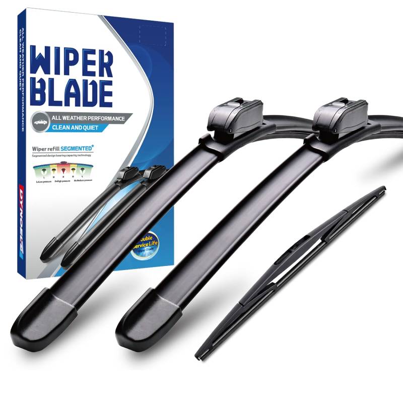 Scheibenwischer, 61 cm + 53,3 cm + 35,6 cm Wischerblätter für Honda Pilot 2003–2008, Ganzjahres-Auto-Ersatz-Scheibenwischerblätter (3 Stück) von DYNOELS