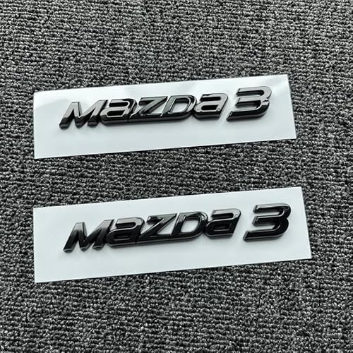 DYOG Mazda 3 Metall 3D Emblem Aufkleber Auto Sticker Metall Side Logo Heck Logo Tür Aufkleber Zubehör von DYOG