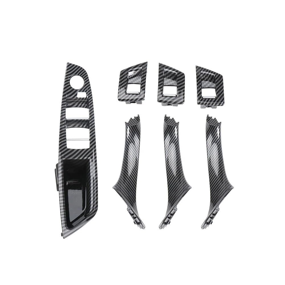 Für 523 Für 525 Für 528 Für 530 Für 535 Für F11 Auto-Innenausstattung Carbon Fiber Armlehne Panel Türgriff Set LHD Autotürgriff Auto vorne Links(Model A) von DYOG