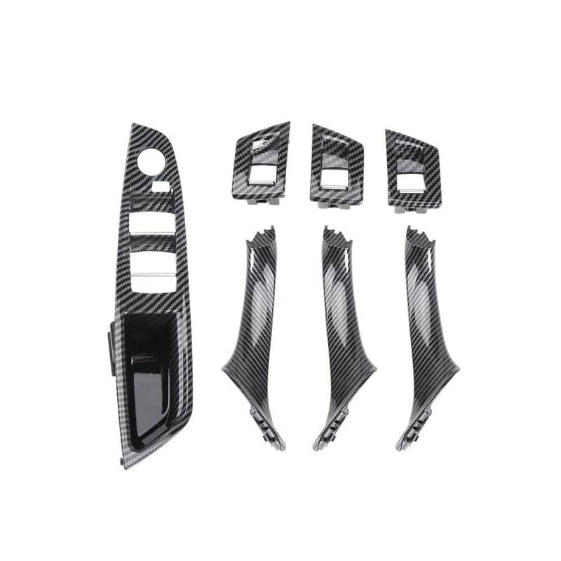 Für 523 Für 525 Für 528 Für 530 Für 535 Für F11 Auto-Innenausstattung Carbon Fiber Armlehne Panel Türgriff Set LHD Autotürgriff Auto vorne Links(Model A) von DYOG