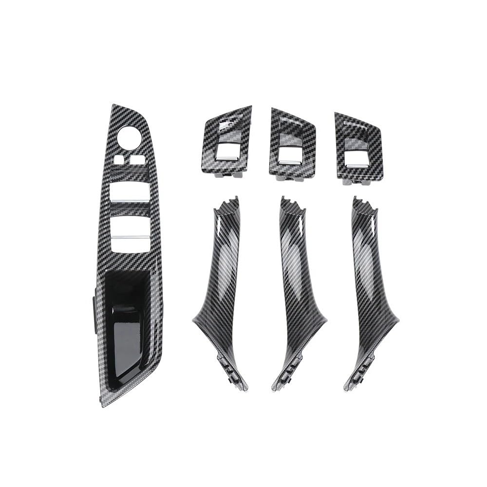 Für 523 Für 525 Für 528 Für 530 Für 535 Für F11 Auto-Innenausstattung Carbon Fiber Armlehne Panel Türgriff Set LHD Autotürgriff Auto vorne Links(Model B) von DYOG