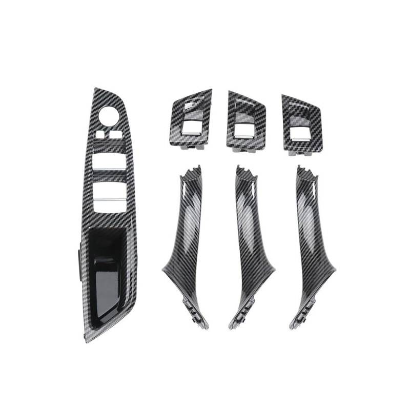 Für 523 Für 525 Für 528 Für 530 Für 535 Für F11 Auto-Innenausstattung Carbon Fiber Armlehne Panel Türgriff Set LHD Autotürgriff Auto vorne Links(Model B) von DYOG