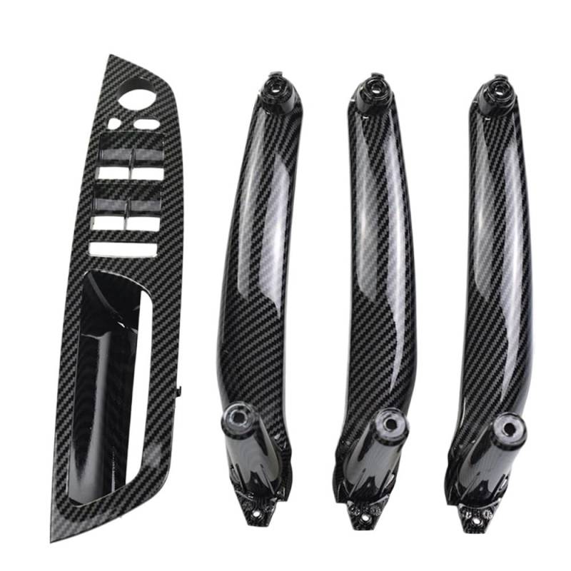 Für E70 Für E71 Für E72 Für X5 Für X6 2007-2013 Auto Links Rechts Innentür Armlehne Griff Innenverkleidung Pull Trim Abdeckung Autotürgriff Auto vorne Links(LHD-Carbon-4Pcs) von DYOG