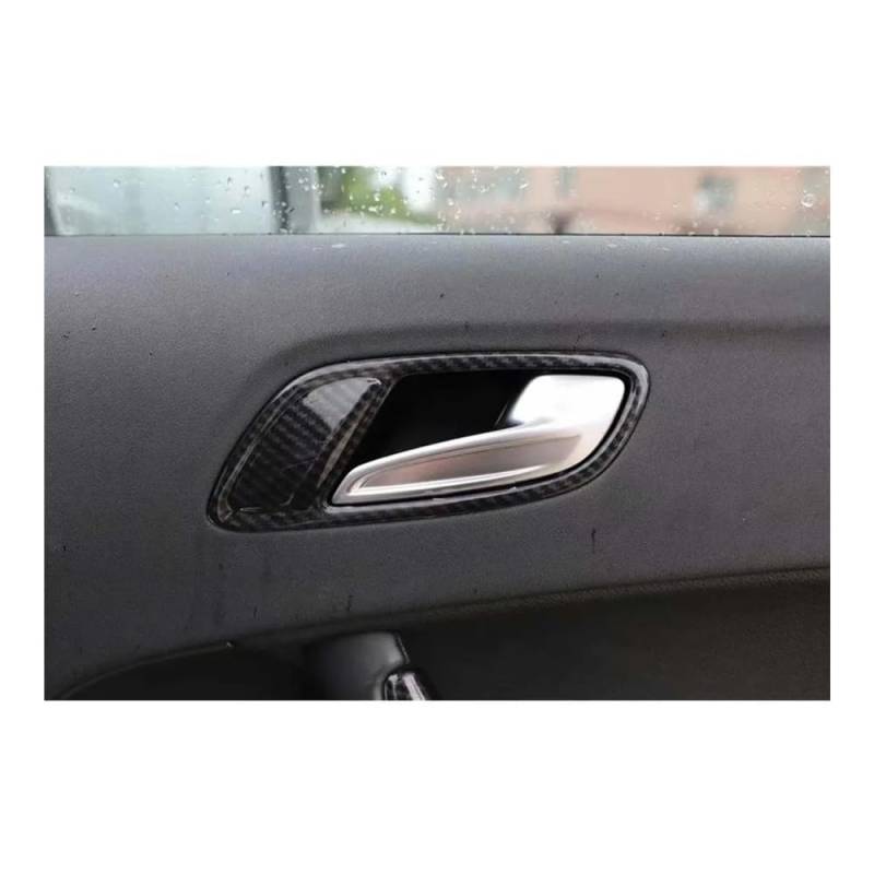 Für TT 2008-2014 Auto-Styling Linkslenker Innentürgriff Rahmenverkleidung Autozubehör 2St Autotürgriff Auto vorne Links(Carbon Fiber Black) von DYOG