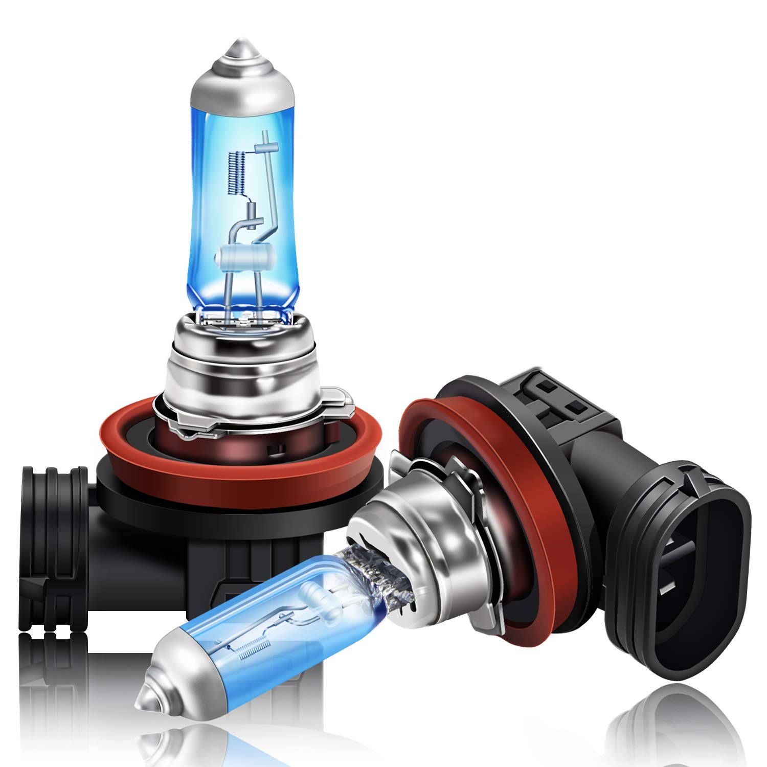 DZG H16 Halogen Nebelscheinwerfer Ersatzkit 42W 5000K Superhelle warmweiße Lampe 12V Auto, 2 Stück von DZG