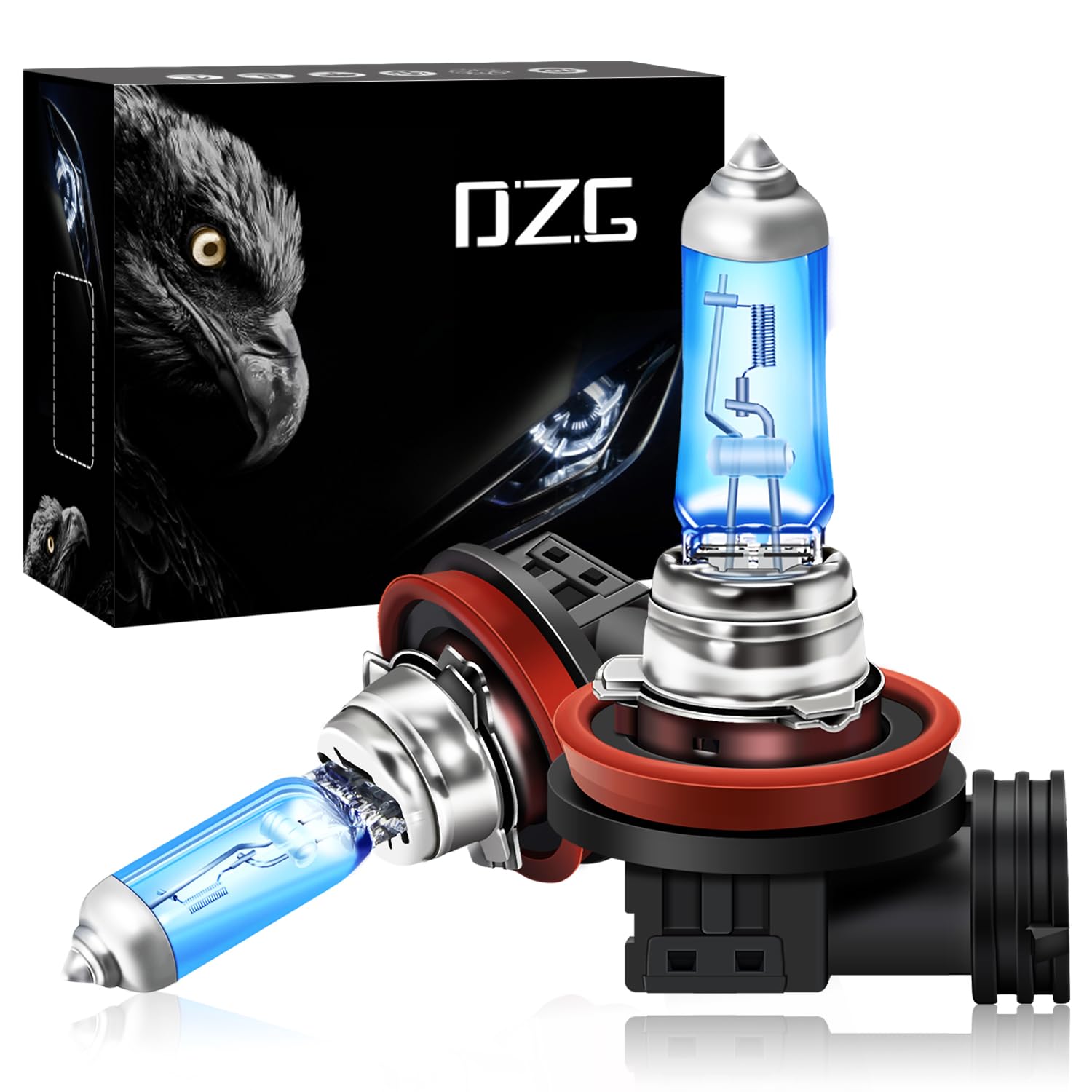 DZG - H8 Halogenlampen 12V 35W Scheinwerferlampen 5000K Warmweiß Nebelleuchte DRL Angel eye Birne, 2 Stücke DZG - H8 Halogenlampen 12V 35W Scheinwerferlampen 5000K Warmweiß Nebelleuchte DRL Angel eye Birne, 2 Stücke von DZG