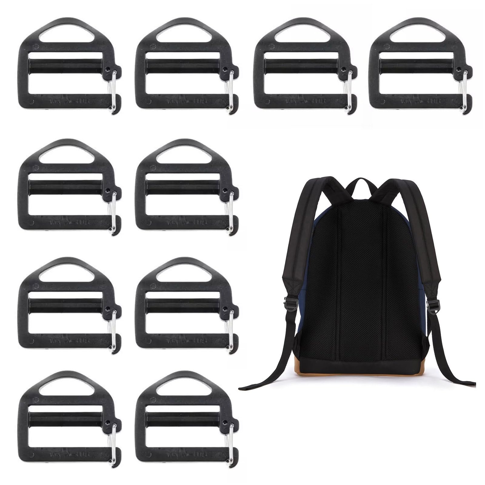 10pcs Verstellbarer Kunststoffclip Ersatz 25 Mm/1 Zoll Rucksackpäckgepäckgurt Gurthaken Clip Gurtband Schnalle 10pcs Verstellbarer Kunststoffclip Ersatz 25 Mm/1 Zoll Rucksackpäckgepäckgurt Gurthaken Clip Gurtband Schnalle von DZHCBNE