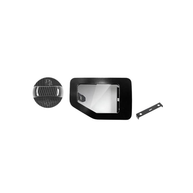 Auto Transparent Gas Kraftstoff Tankdeckel Abdeckung Dekoration Zubehör Kompatibel for Suzuki Jimny JB74 2019 2020 2021 2022 2023 2024(Black Carbon Fiber) von DZLCGJYX