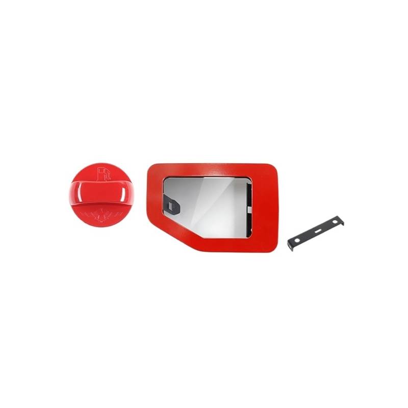 Auto Transparent Gas Kraftstoff Tankdeckel Abdeckung Dekoration Zubehör Kompatibel for Suzuki Jimny JB74 2019 2020 2021 2022 2023 2024(Red) von DZLCGJYX