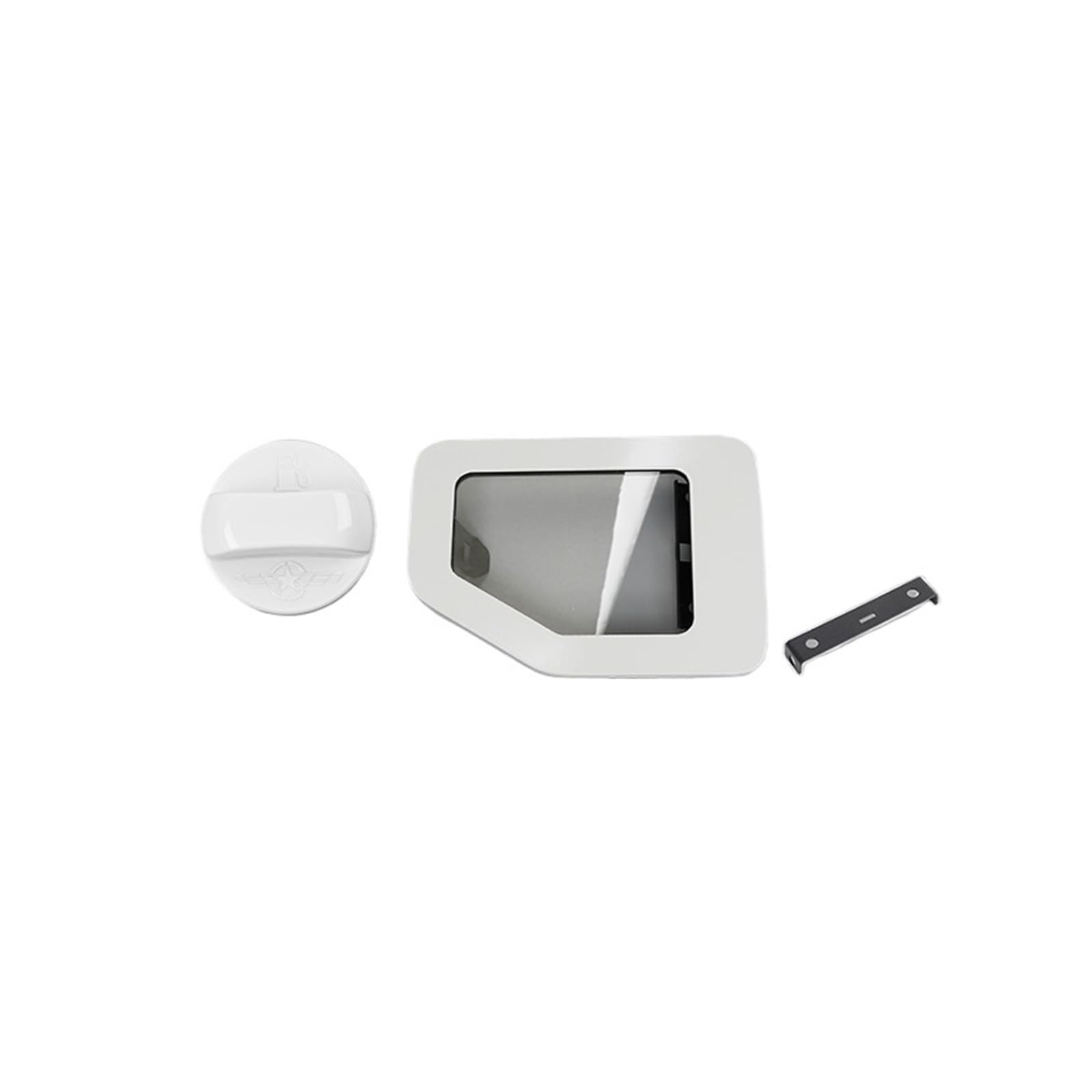 Auto Transparent Gas Kraftstoff Tankdeckel Abdeckung Dekoration Zubehör Kompatibel for Suzuki Jimny JB74 2019 2020 2021 2022 2023 2024(White) von DZLCGJYX