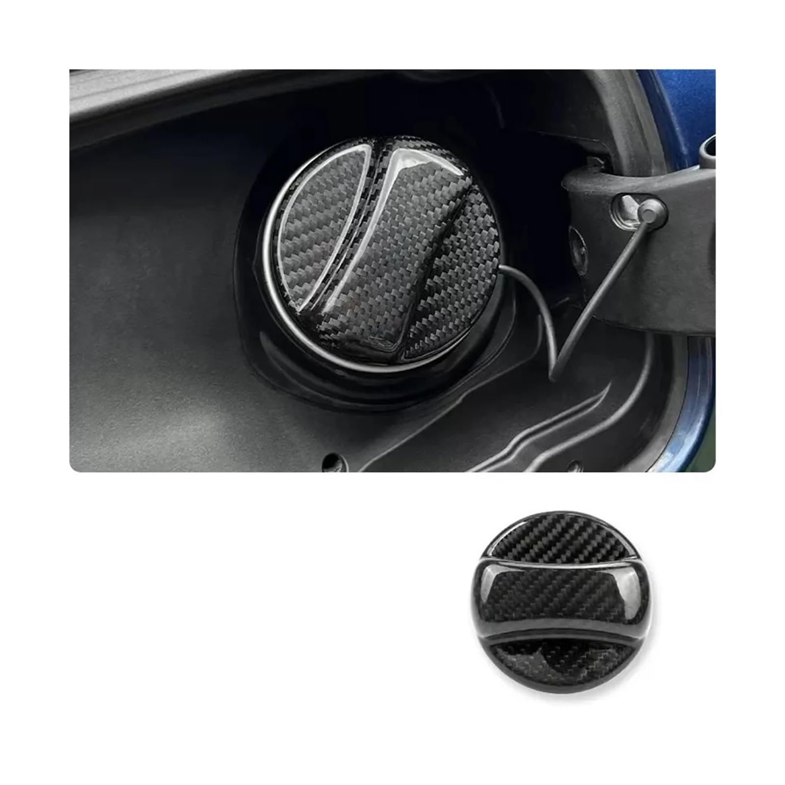 Carbon Kraftstoff Tank Abdeckung Trim Kompatibel for BMW 7 1 2 3 4 5 6 Serie X1 X3 F25 g01 X4 F26 G02 X5 F15 X6 F16 Zubehör(LoGo) von DZLCGJYX