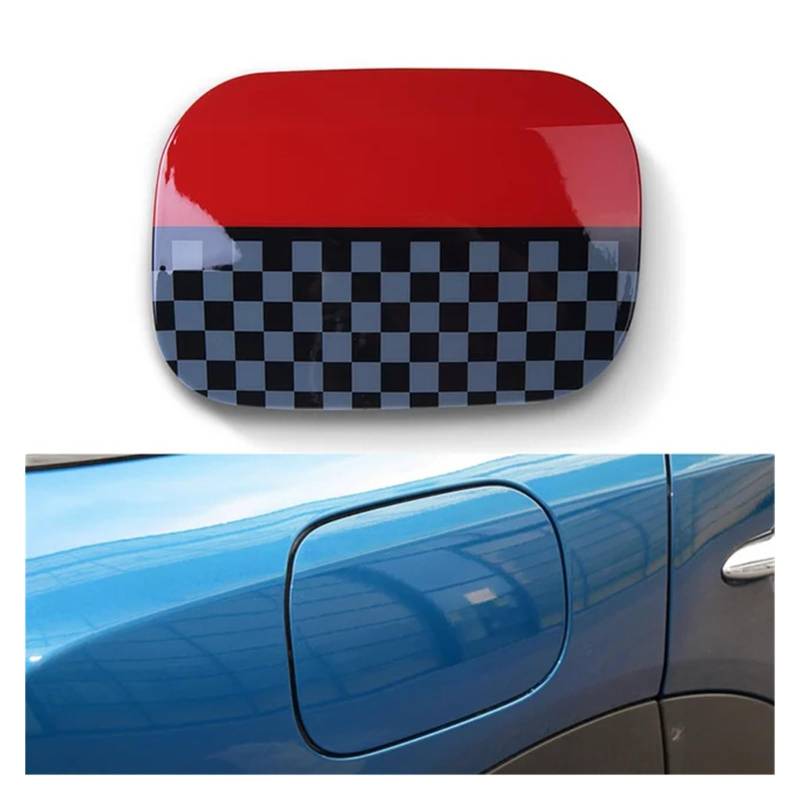 F60 COUNTRYMAN Union Jack Auto-Tankdeckel-Aufkleber, kompatibel mit MINI Cooper, Außenzubehör(Black red) von DZLCGJYX