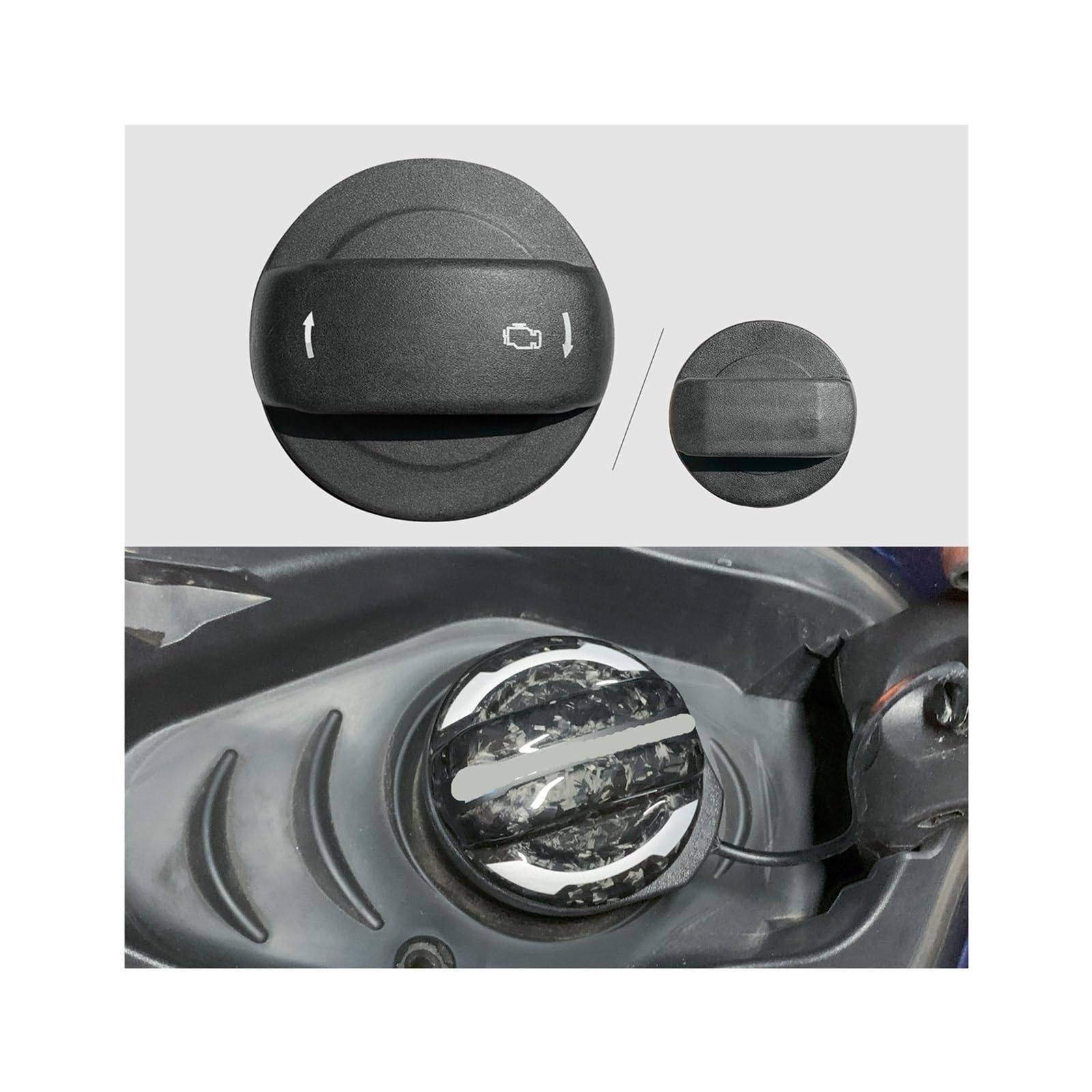 Kompatibel for Audi A1 A3 A4 A5 A4 S4 RS3 RS4 A7 Q3 Q5 A6 Q8 und Skoda Octavia Fabia Yeti Kraftstoff Carbon Heizöl Tankdeckel Auto Tankdeckel(Blue Label Forged) von DZLCGJYX