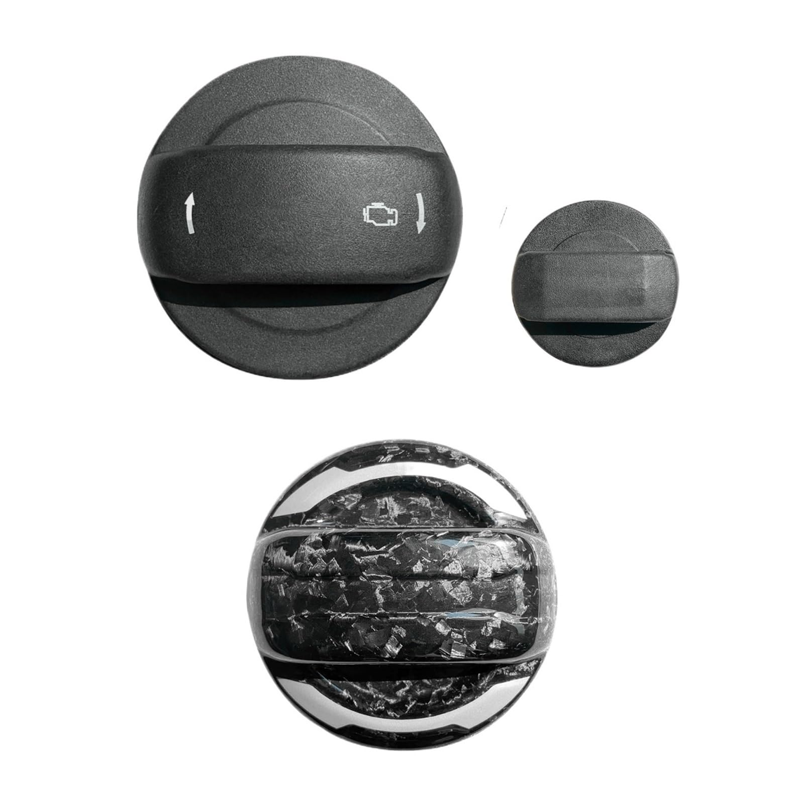 Kompatibel for Audi A1 A3 A4 A5 A4 S4 RS3 RS4 A7 Q3 Q5 A6 Q8 und Skoda Octavia Fabia Yeti Kraftstoff Carbon Heizöl Tankdeckel Auto Tankdeckel(Forged Fuel tank cap) von DZLCGJYX