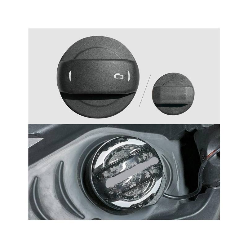 Kompatibel for Audi A1 A3 A4 A5 A4 S4 RS3 RS4 A7 Q3 Q5 A6 Q8 und Skoda Octavia Fabia Yeti Kraftstoff Carbon Heizöl Tankdeckel Auto Tankdeckel(Red Label Forged cap) von DZLCGJYX