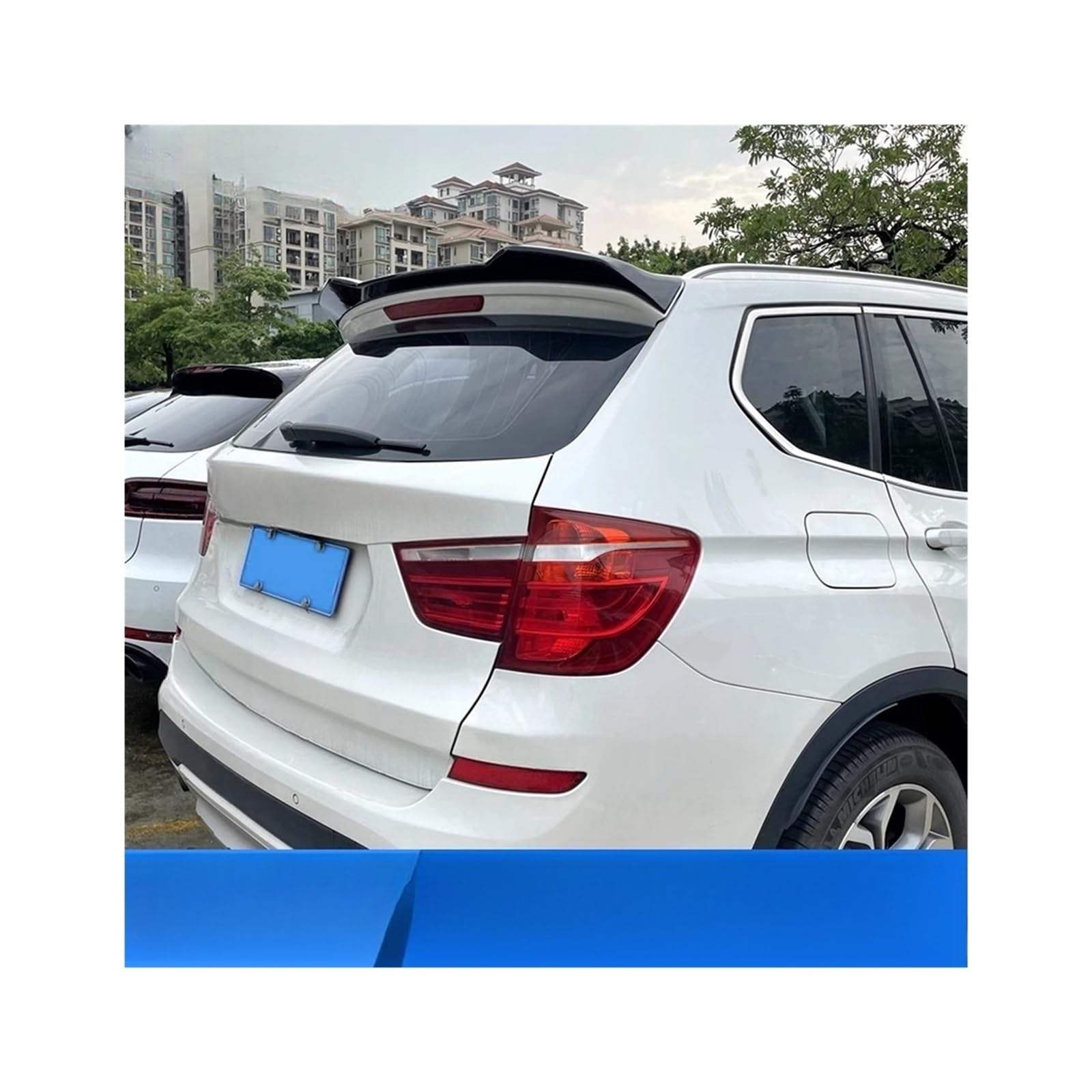 Kompatibel for BMW F25 X3 2011 2012 2013 2014 2015 2016 2017 Spoiler ABS Kunststoff Hinten Trunk Lip Spoiler flügel Auto Zubehör(Carbon Fiber Look) von DZLCGJYX