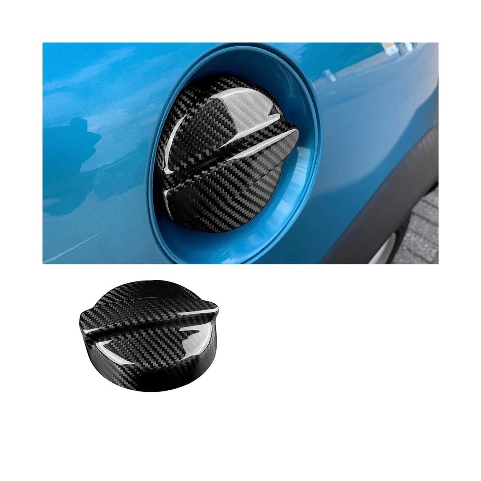 Kompatibel for Mini Cooper S R50 R53 2001–2006, Auto-Tankdeckel, Gasabdeckung, echte harte trockene Kohlefaser und Mini R53 R50 Dekoration(For r50) von DZLCGJYX