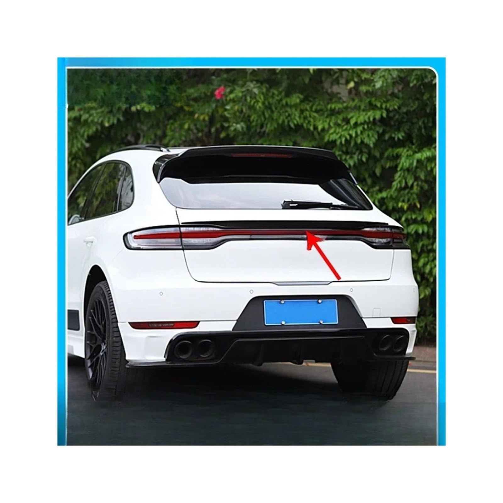 Kompatibel for Porsche Macan Gts Auto Spoiler Macan Turbo Hinten Schwanz Licht Dekorative Teile Real Carbon Fiber Spoiler 2018-2020(Matte black) von DZLCGJYX