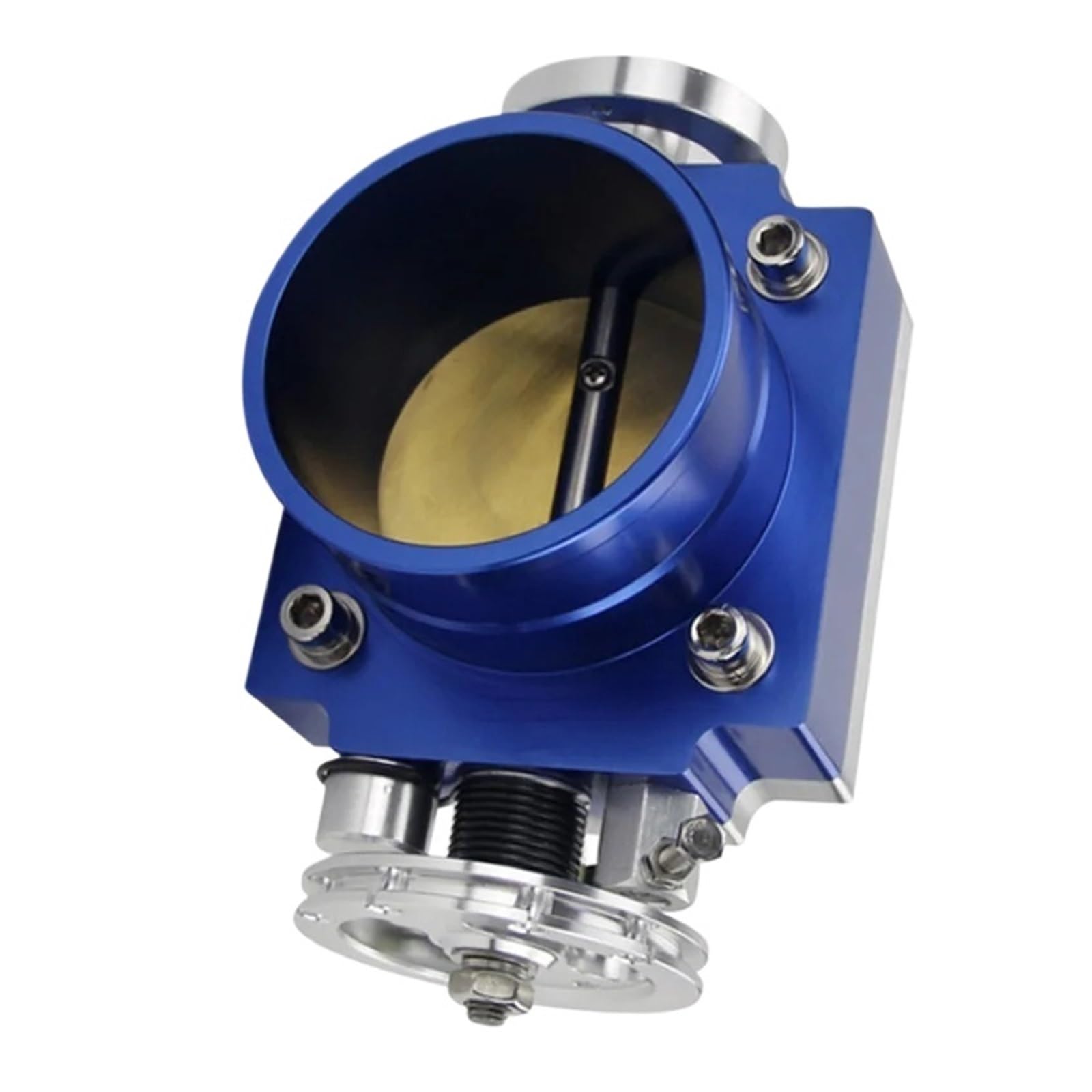 Neues Drosselklappengehäuse, 70 mm, Drosselklappengehäuse, Performance-Ansaugkrümmer, Billet-Aluminium, hoher Durchfluss(Blue) von DZLCGJYX