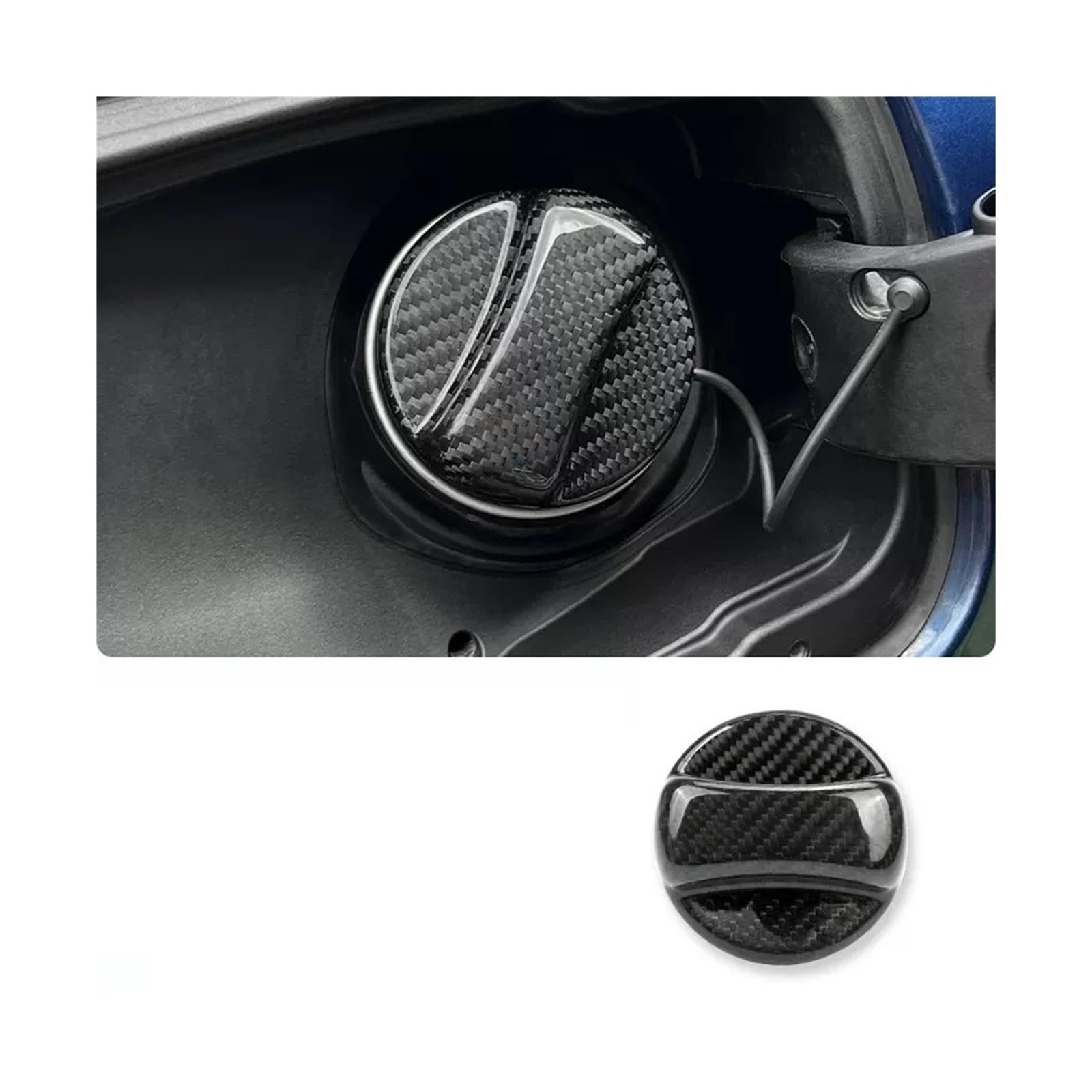 Real Carbon Fiber Gas Tankdeckel Öleinfüllstutzen Staubdichter Deckel Kompatibel for Toyota GR GAZOO RACING/Prado Yaris/Hilux Corolla Prius Avensi(Sport) von DZLCGJYX