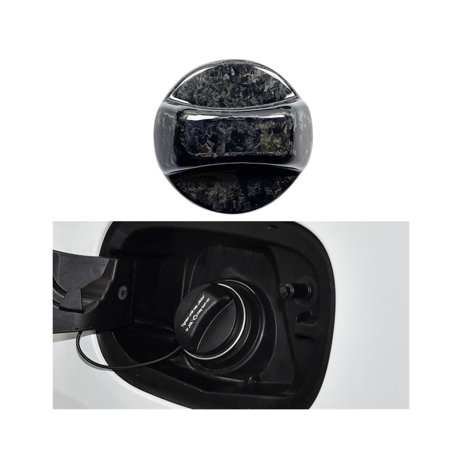 Real Carbon Fiber Öl Tankdeckel Tank Abdeckung Kompatibel for Alfa Romeo Giulia Stelvio 2015-2023 Auto Innen Zubehör(Forge carbon1) von DZLCGJYX