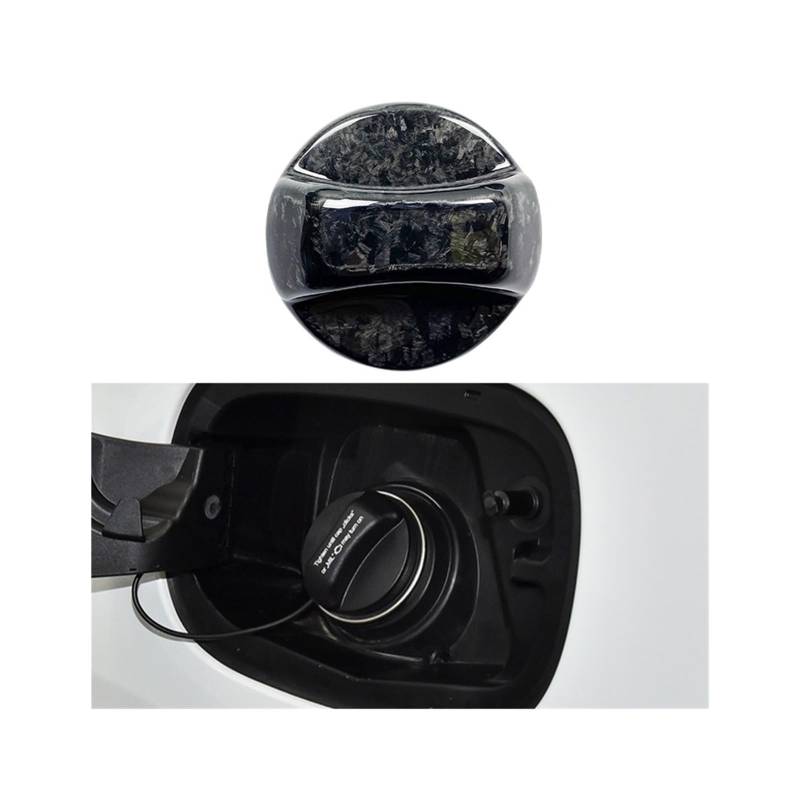 Real Carbon Fiber Öl Tankdeckel Tank Abdeckung Kompatibel for Alfa Romeo Giulia Stelvio 2015-2023 Auto Innen Zubehör(Forge carbon1) von DZLCGJYX
