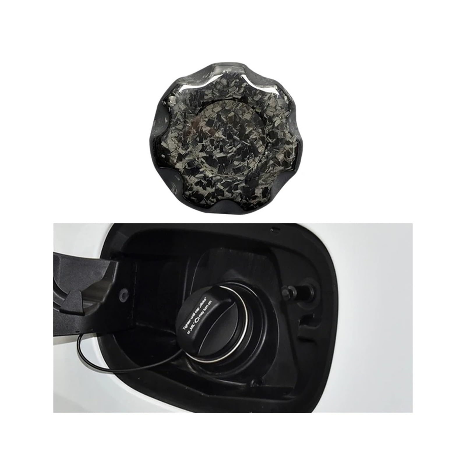 Real Carbon Fiber Öl Tankdeckel Tank Abdeckung Kompatibel for Alfa Romeo Giulia Stelvio 2015-2023 Auto Innen Zubehör(Forge carbon2) von DZLCGJYX