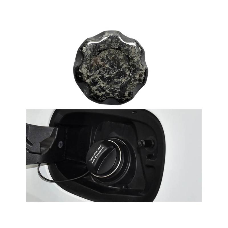 Real Carbon Fiber Öl Tankdeckel Tank Abdeckung Kompatibel for Alfa Romeo Giulia Stelvio 2015-2023 Auto Innen Zubehör(Forge carbon2) von DZLCGJYX