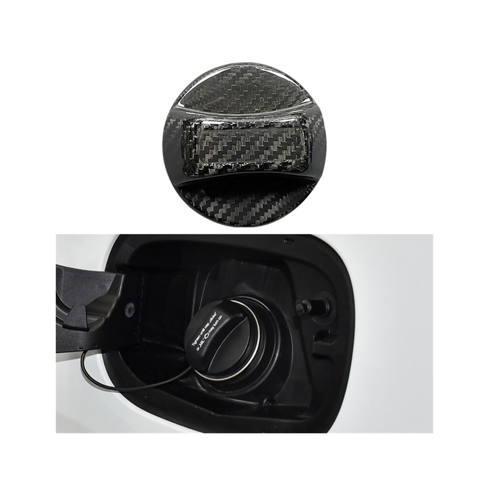Real Carbon Fiber Öl Tankdeckel Tank Abdeckung Kompatibel for Alfa Romeo Giulia Stelvio 2015-2023 Auto Innen Zubehör(Twill carbon1) von DZLCGJYX