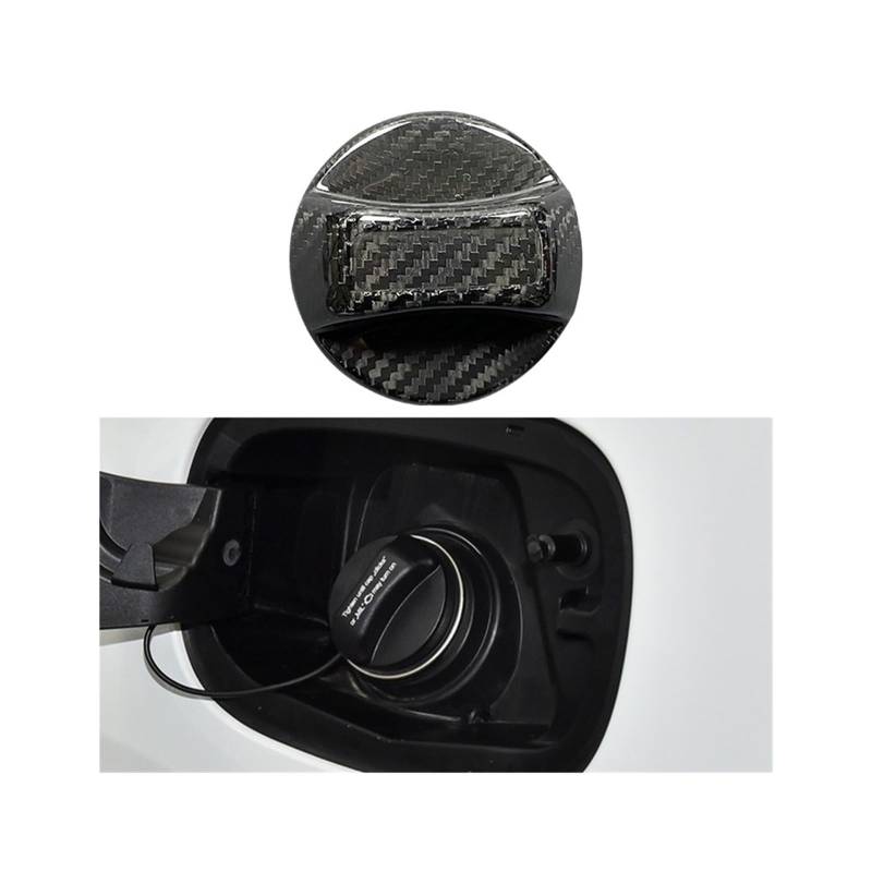 Real Carbon Fiber Öl Tankdeckel Tank Abdeckung Kompatibel for Alfa Romeo Giulia Stelvio 2015-2023 Auto Innen Zubehör(Twill carbon1) von DZLCGJYX