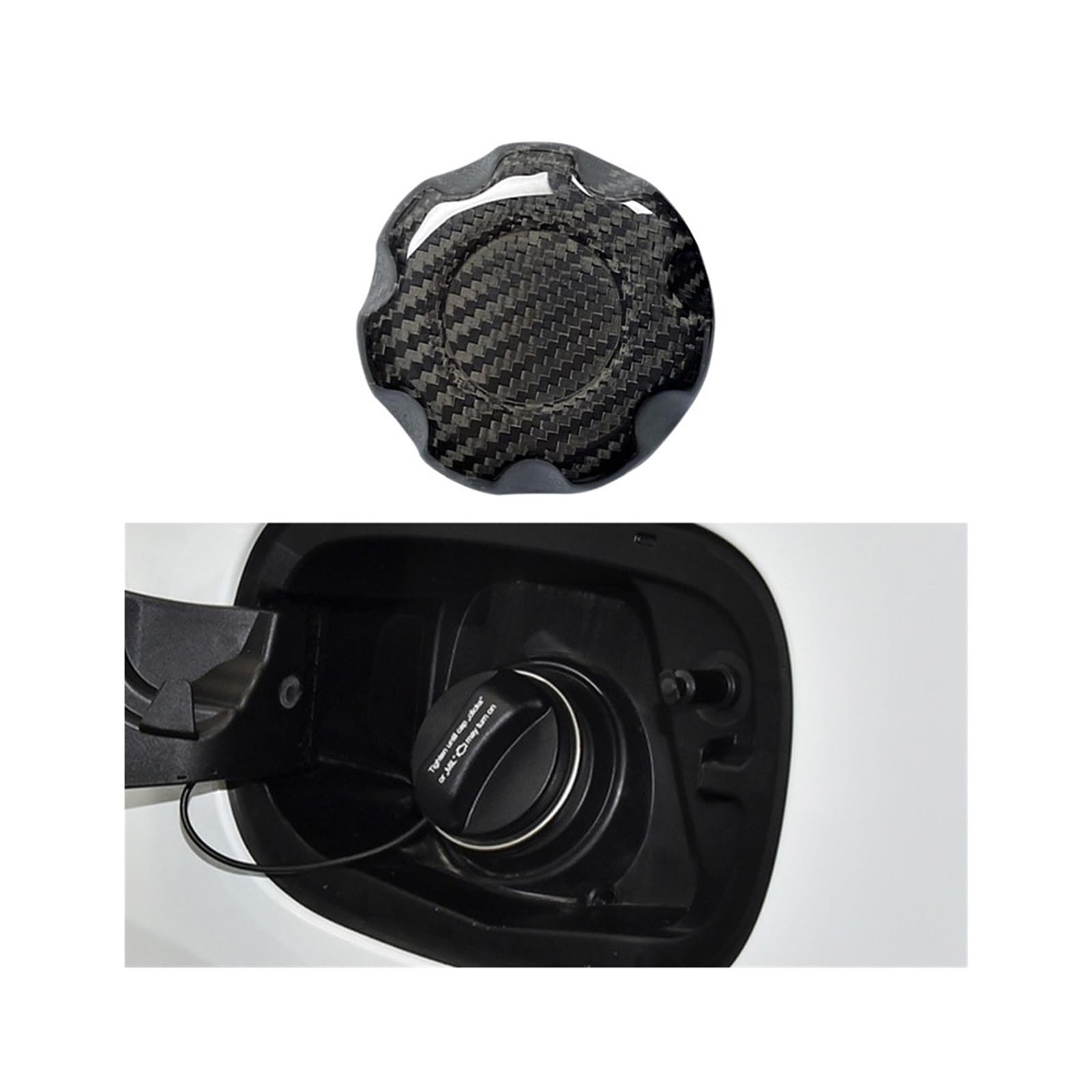 Real Carbon Fiber Öl Tankdeckel Tank Abdeckung Kompatibel for Alfa Romeo Giulia Stelvio 2015-2023 Auto Innen Zubehör(Twill carbon2) von DZLCGJYX