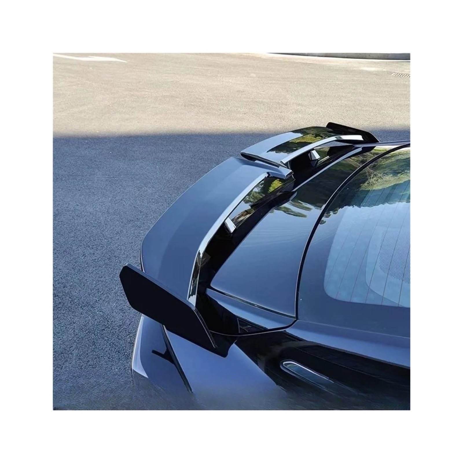 Spoiler Universal Carbon Oberfläche ABS Material Typ Generisches Auto Heckspoiler for Universal Seden Auto Kompatibel for BMW/Audi Benz Toyota(Black) von DZLCGJYX