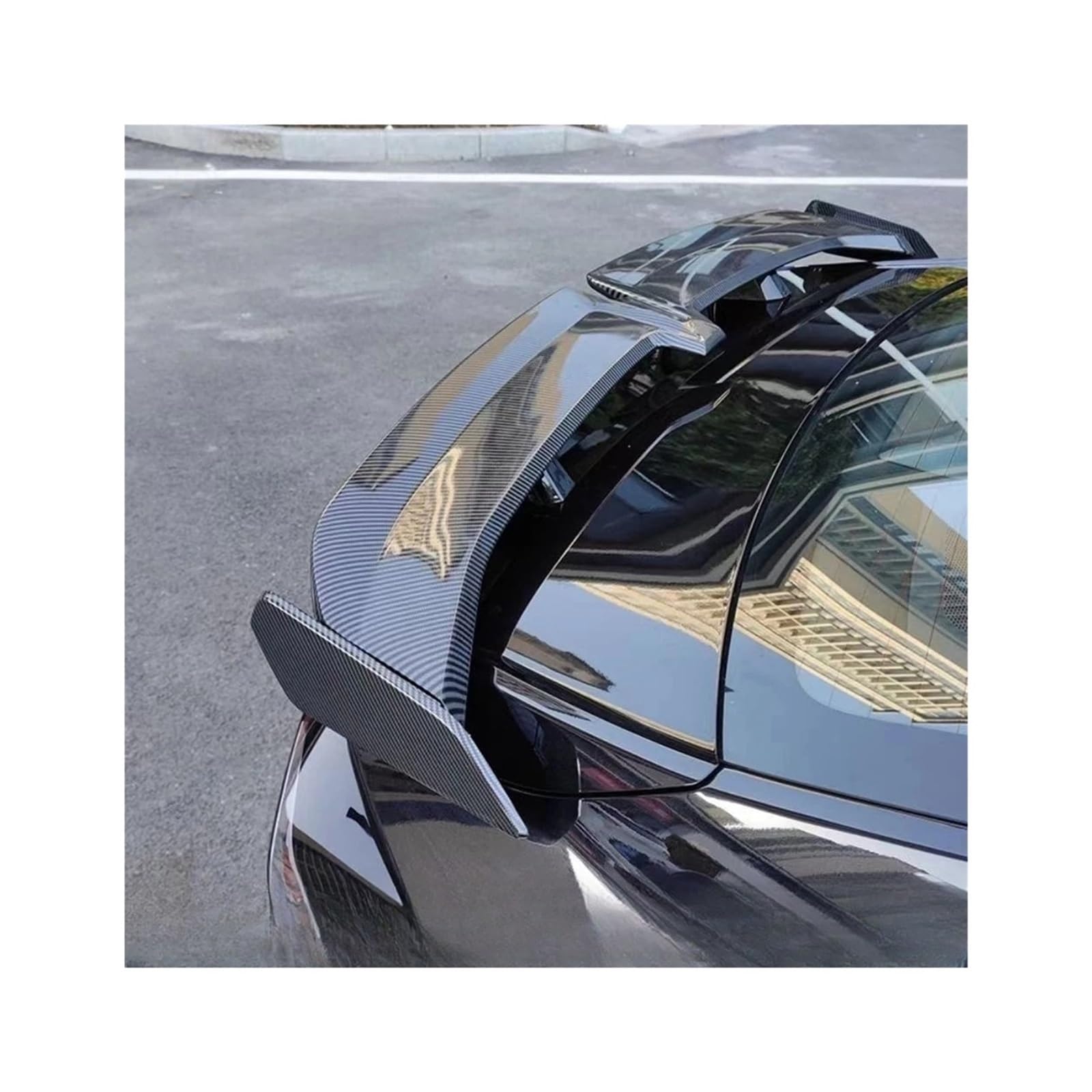 Spoiler Universal Carbon Oberfläche ABS Material Typ Generisches Auto Heckspoiler for Universal Seden Auto Kompatibel for BMW/Audi Benz Toyota(Carbon Look) von DZLCGJYX