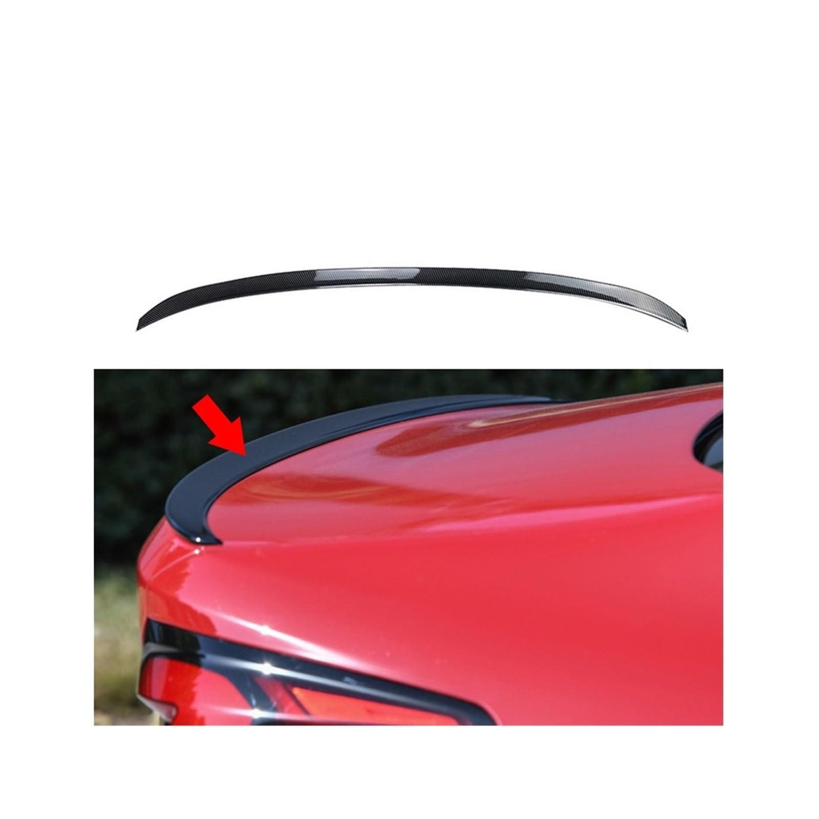 Spoiler im M5-Stil, kompatibel for BMW 5er G30 525i 530i 2017–2023, Heckspoiler, Flügel, Heckklappe, Splitter, Lippe, Entenschwanz, Entenschnabel(Carbon Look) von DZLCGJYX