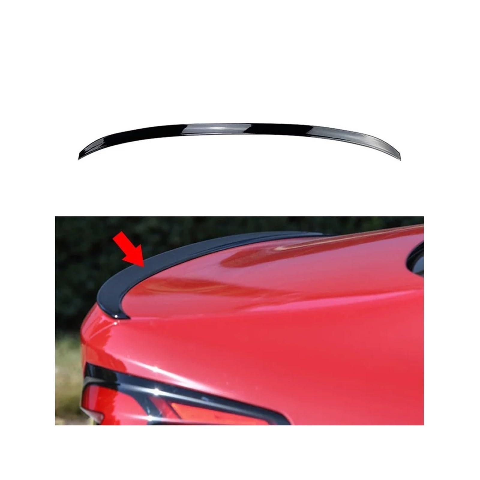 Spoiler im M5-Stil, kompatibel for BMW 5er G30 525i 530i 2017–2023, Heckspoiler, Flügel, Heckklappe, Splitter, Lippe, Entenschwanz, Entenschnabel(Gloss Black) von DZLCGJYX