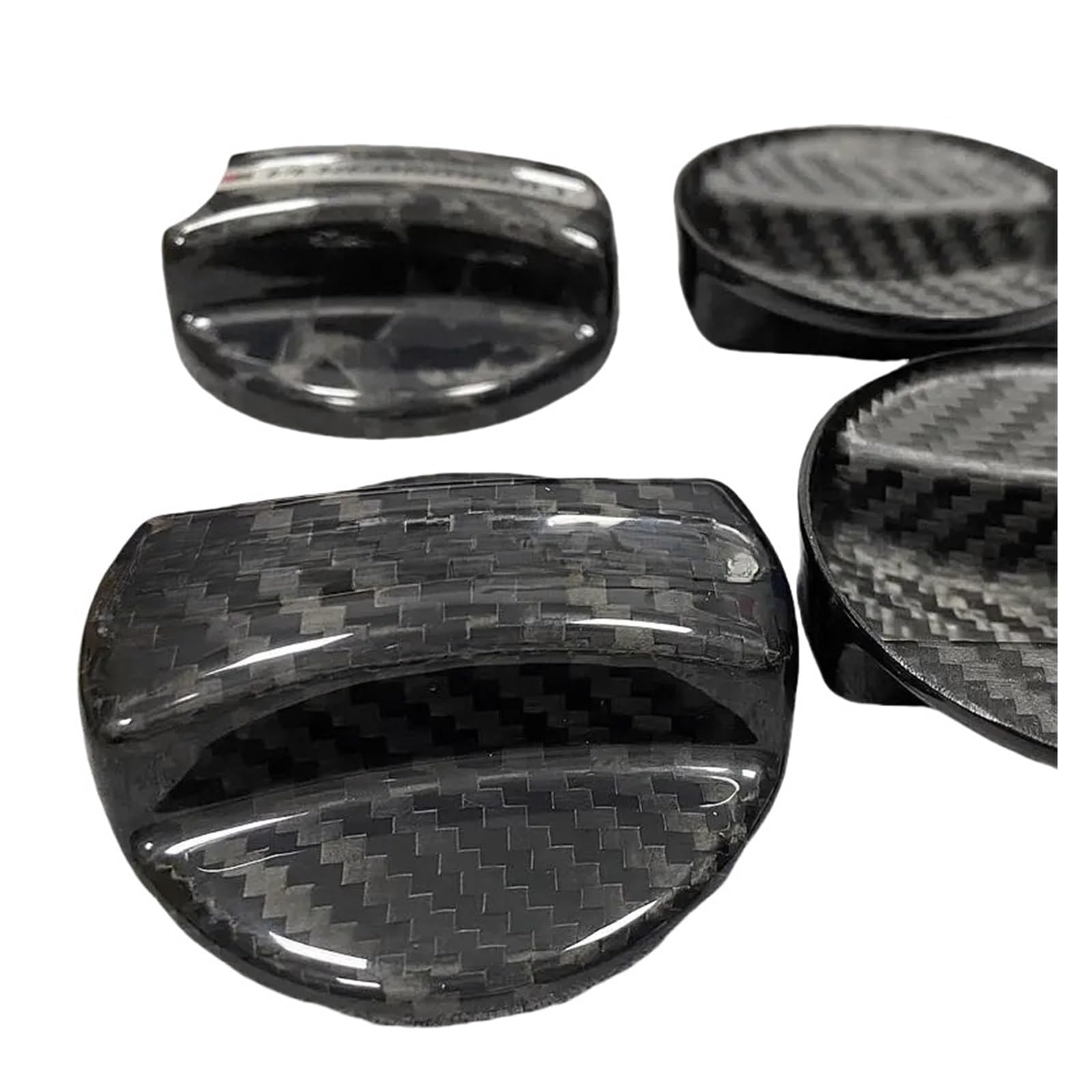 Trockene Kohlefaser-Kraftstofftank-Öltankdeckel-Abdeckung, kompatibel for BMW 1 2 3 4 5 7 Serie F30 F82 F10 F15 E63 E64 E89 G20 G21 X3 X4 X5 X6 M2 M3 M4(Carbon Fiber) von DZLCGJYX