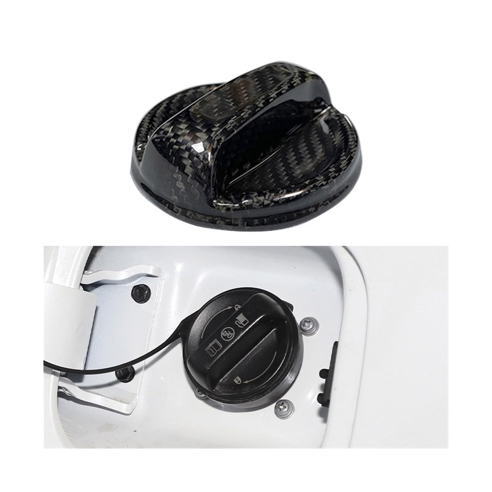 Zubehör Dekorative Abdeckung Auto Carbon Kraftstoff Tank Luft Kappe Trim Abdeckung Kompatibel for Kia Stinger Smart Sport Cerato Forte Styling(Twill New) von DZLCGJYX