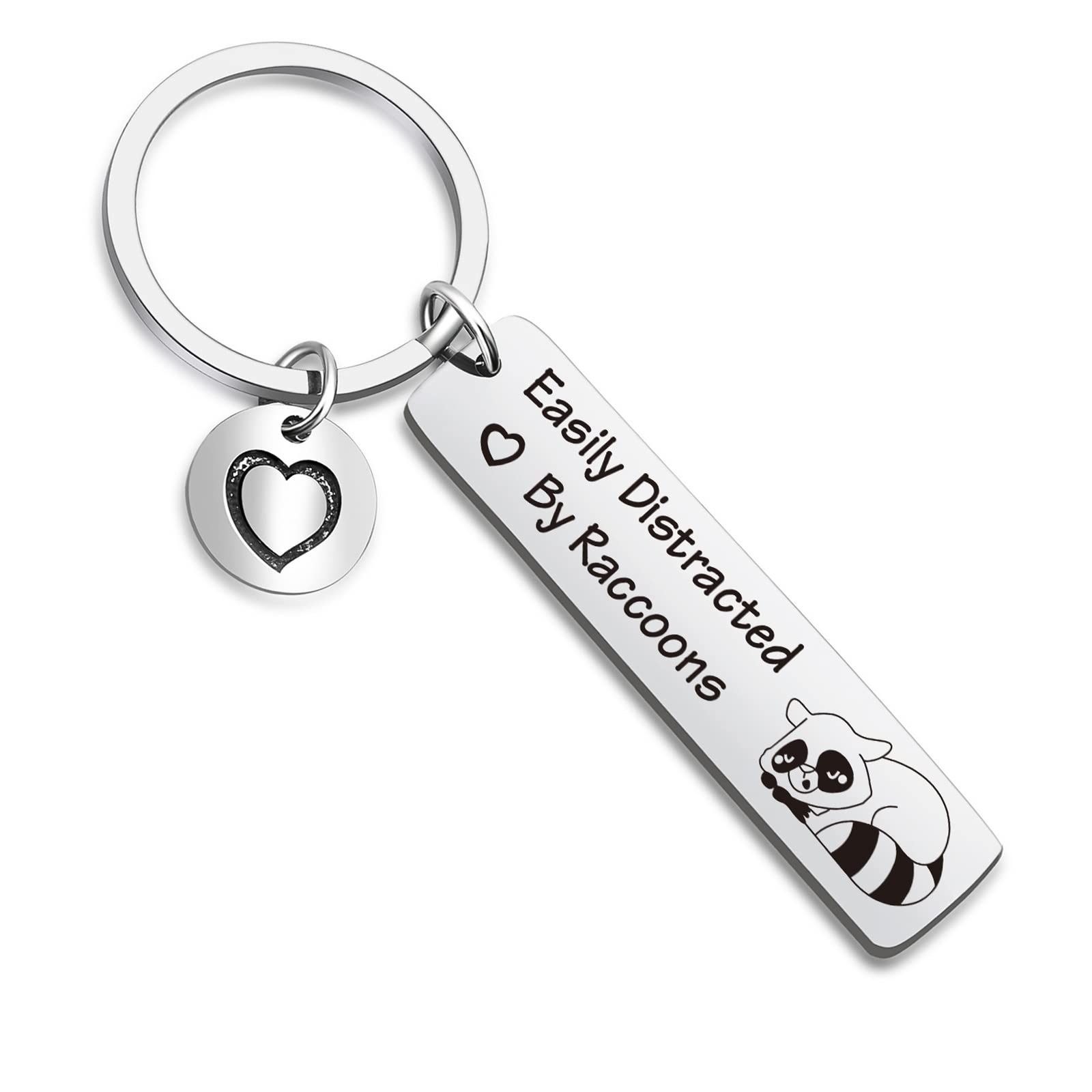 DZOSW Waschbär-Whisperer-Schlüsselanhänger, Enkelin, Geschenk, Waschbär-Mädchen, Schlüsselanhänger, Raccoon Whisperer Schlüsselanhänger, Standard von DZOSW