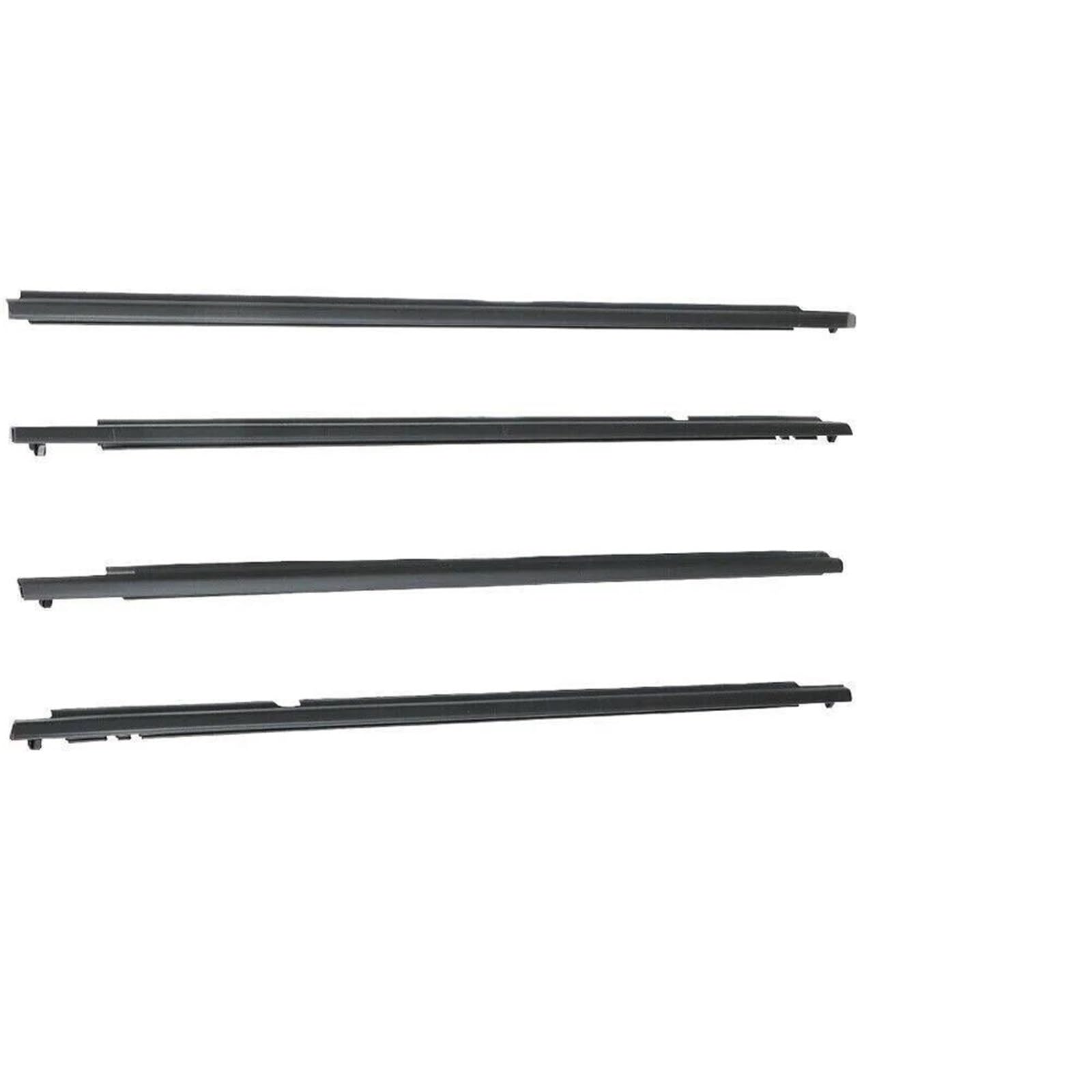 Türdichtung 4PCS Auto Äußere Fenster Gummi Dichtungs Wasserdichte Druck Streifen Abdichtung Gürtel Für Toyota Für Corolla 2009-2012 Gummidichtung(Schwarz) von DZSFDGDDFGD