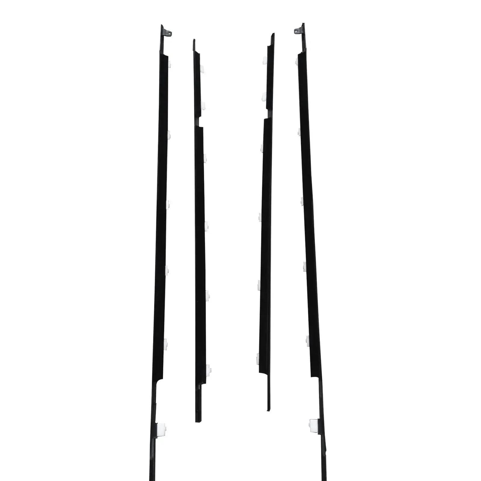 Türdichtung 7571060021 Für Toyota Für Land Für Cruiser LC80 FZJ80 LX450 1990-1998 4Pcs Auto Seite Fenster Wetter Streifen Weathers Gummidichtung(Schwarz) von DZSFDGDDFGD