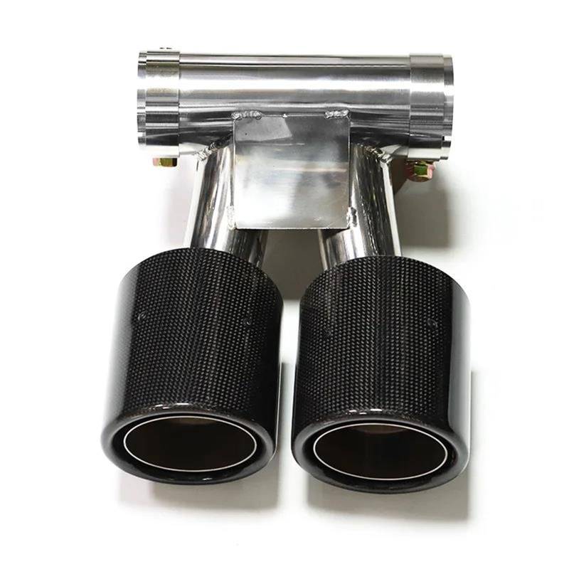 Auspuffblenden 1 PCS Carbon Fiber Dual Auspuffblende Für 718 Für Cayman Für Boxster Für 982 2016-Up Schalldämpfer Spitze Endrohr Düse Endrohrblenden(Carbon A) von DZSHONGXINSM
