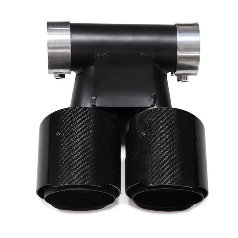 Auspuffblenden 1 PCS Carbon Fiber Dual Auspuffblende Für 718 Für Cayman Für Boxster Für 982 2016-Up Schalldämpfer Spitze Endrohr Düse Endrohrblenden(Carbon B) von DZSHONGXINSM