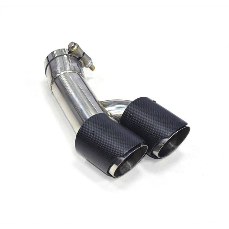 Auspuffblenden 304 Edelstahl-Auspuffrohr Schwarzes Auto-Auspuffrohr Für F30 F31 318i 2013-2016 Schalldämpfer-Spitzendüse 65mm Endrohr Endrohrblenden(Kohlenstoff) von DZSHONGXINSM