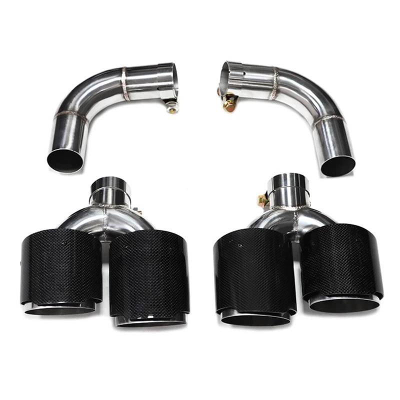 Auspuffblenden Auto-Auspuffblende Für Q5-Upgrade Für SQ5 2021 2022 2023 Quad-Carbonfaser-Schalldämpferspitze Endrohr Auspuffanlage Endrohrblenden(Kohlenstoff) von DZSHONGXINSM