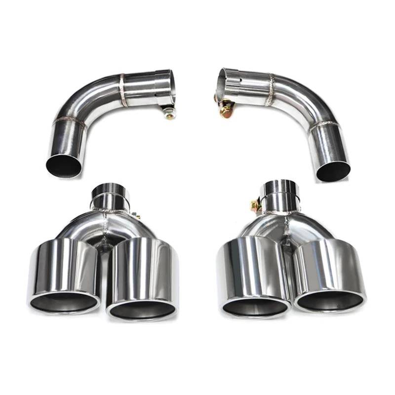 Auspuffblenden Auto-Auspuffblende Für Q5-Upgrade Für SQ5 2021 2022 2023 Quad-Carbonfaser-Schalldämpferspitze Endrohr Auspuffanlage Endrohrblenden(Silber) von DZSHONGXINSM