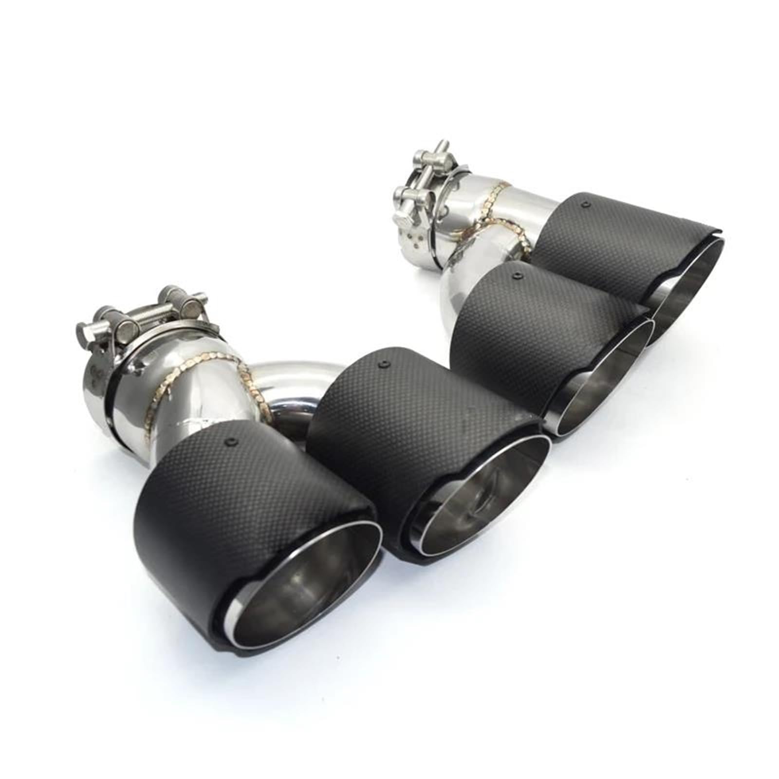 Auspuffblenden Dual Out Auspuffblende Schalldämpferspitze H-förmiges Endrohr Für 525i 528i 530i G30 G31 2018+ 5er-Serie Auspuffblende Endrohrblenden(Carbon B) von DZSHONGXINSM