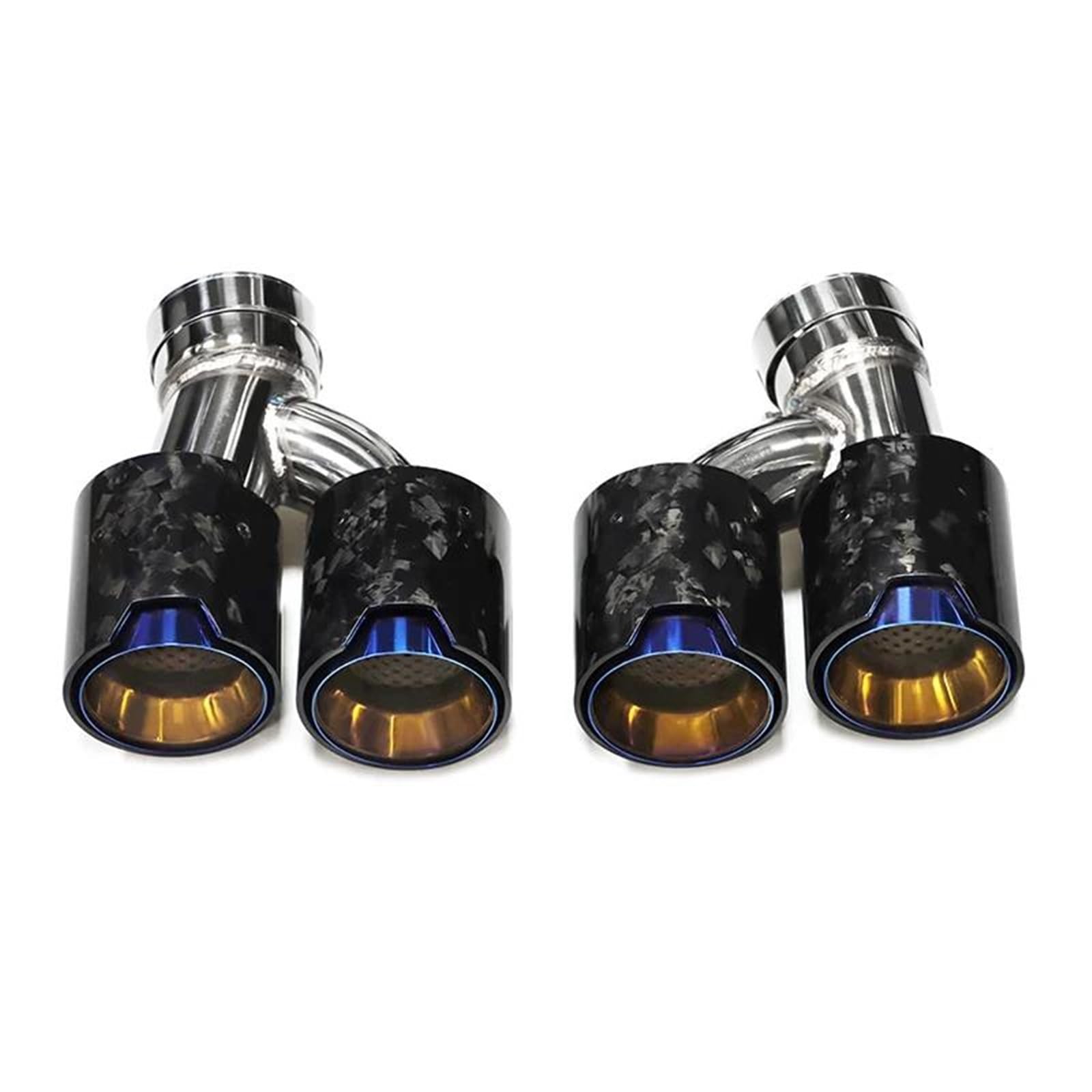 Auspuffblenden Dual Out Auspuffblende Schalldämpferspitze H-förmiges Endrohr Für 525i 528i 530i G30 G31 2018+ 5er-Serie Auspuffblende Endrohrblenden(Carbon D) von DZSHONGXINSM
