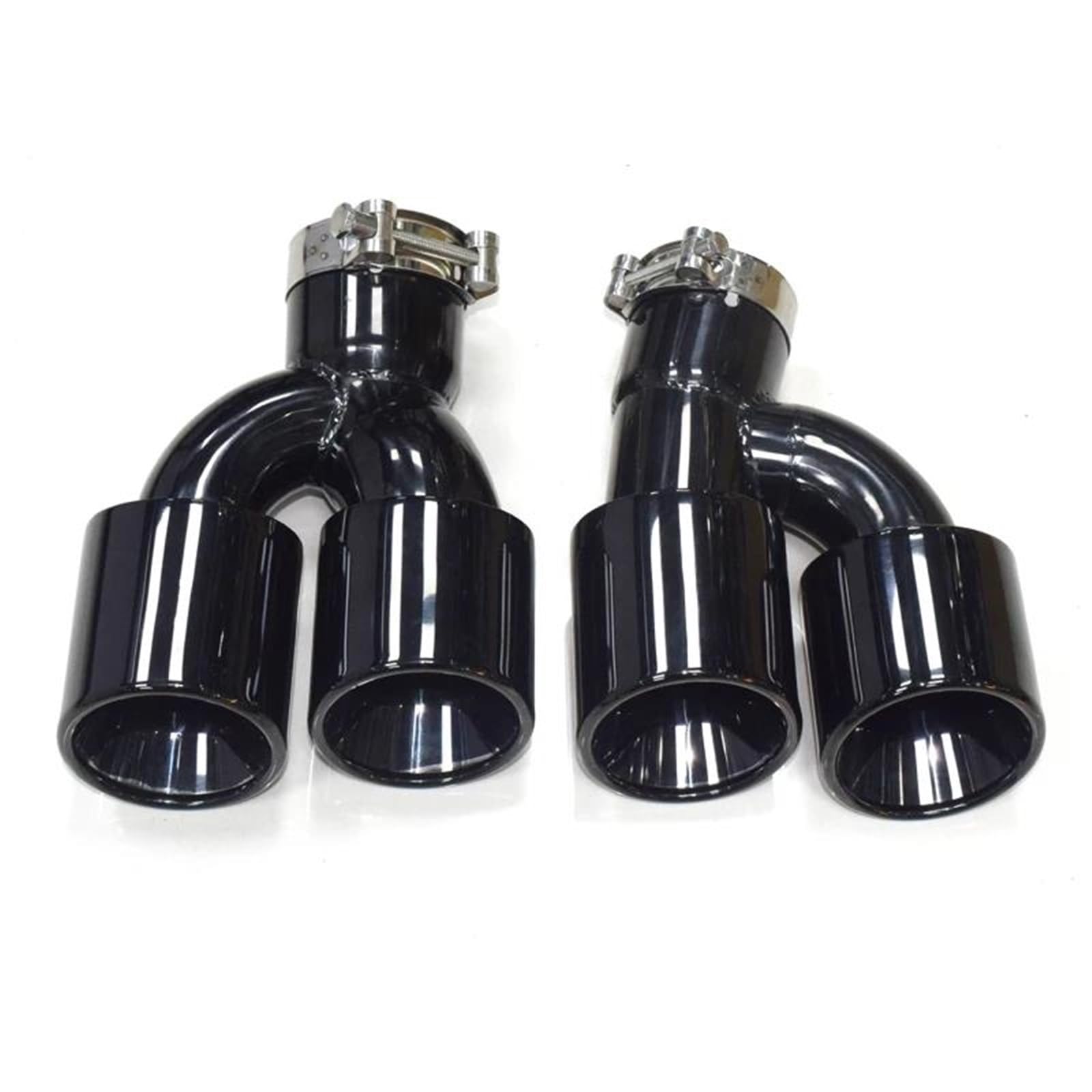 Auspuffblenden Dual Out Auspuffblende Schalldämpferspitze H-förmiges Endrohr Für 525i 528i 530i G30 G31 2018+ 5er-Serie Auspuffblende Endrohrblenden(Schwarz) von DZSHONGXINSM