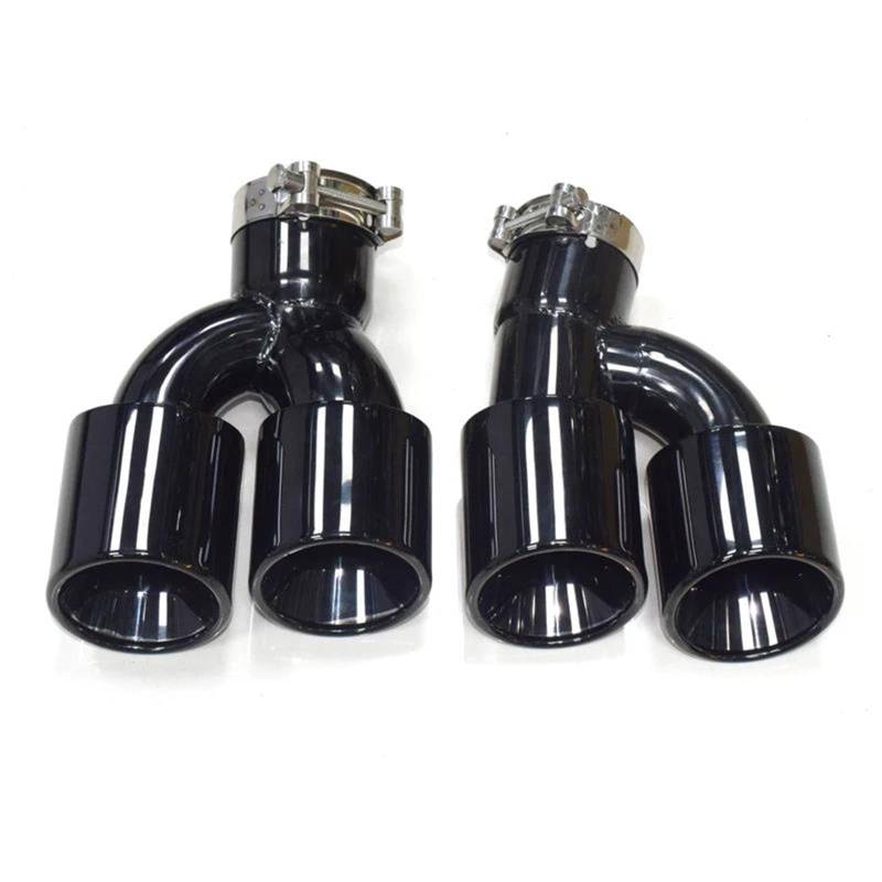 Auspuffblenden Dual Out Auspuffblende Schalldämpferspitze H-förmiges Endrohr Für 525i 528i 530i G30 G31 2018+ 5er-Serie Auspuffblende Endrohrblenden(Schwarz) von DZSHONGXINSM
